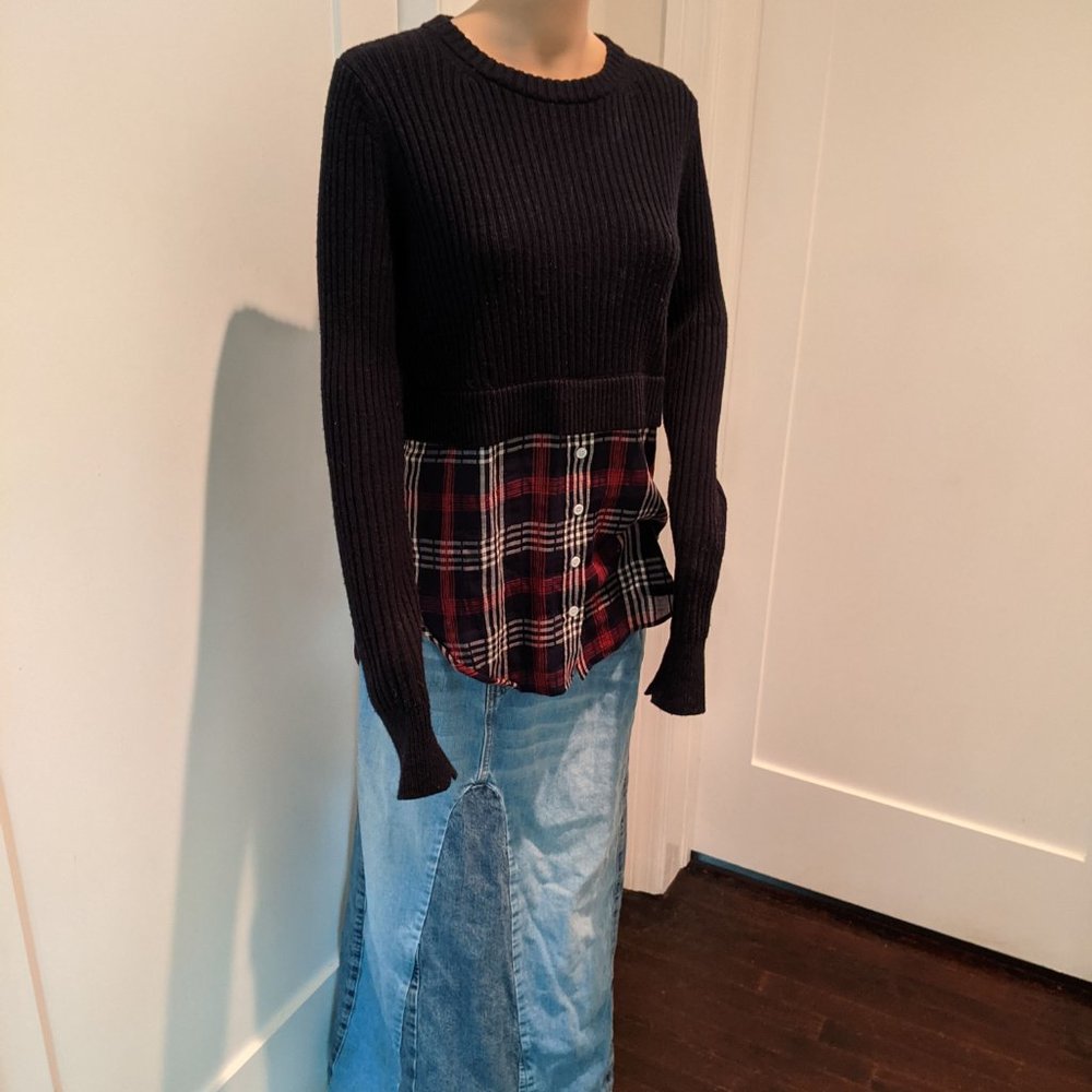 VERONICA BEARD Merino Wool Garrett Plaid Sweater